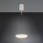 LED-riippuvalaisin Keaton, vaaleanharmaa, Ø 40 cm, metalli, CCT