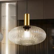 Norma-riippuvalaisin, Ø 30 cm, musta/selkeä, lasi, E27