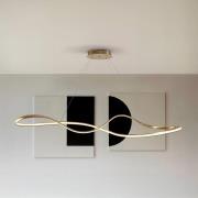 LED-riippuvalaisin Lia, kullanvärinen, CCT, kaukosäädin, metallia