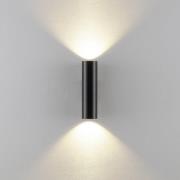 CAN seinävalaisin, musta, 2-lamppuinen, korkeus 22 cm, metalli, GU10