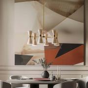 Stilnovo Megafono-riippuvalo, 80 cm, norsunluunvärinen, 12-lamppuinen