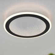 LED-kattovalaisin Glace, musta, CCT, himmennettävä, metalli