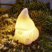 LED-koristehahmo Coco, valkoinen, korkeus 13 cm, vaha, paristokäyttöin...