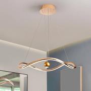 Älykäs LED-riippuvalaisin Romina, Ø 78 cm, kullattu metalli CCT