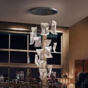 LED-riippuvalaisin Velos II, 13-lamppuinen, kromi, himmennettävä, muov...