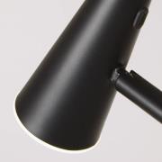 LED-akku-lattiavalaisin 10450BK, musta, korkeus 151 cm, metalli