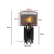 Kare pöytävalaisin Coachella Glam, musta/kulta, 59 cm, E27