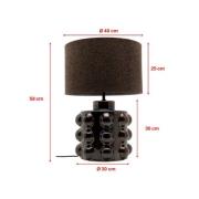 Kare pöytävalaisin Calamaro, ruskea, posliini, 58 cm, E27