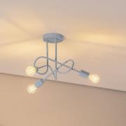 Oxford kattovalaisin, Ø 44 cm, vaaleansininen, metalli, 3-lamppuinen