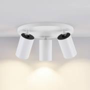 CAN TILT kattospotti, valkoinen, Ø 23 cm, 3-lamppuinen, metalli, GU10