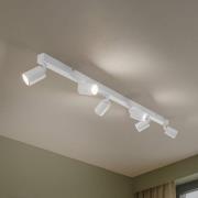 Kattokohdevalo Top, valkoinen, 127 cm, 6-lamppuinen, metalli, GU10