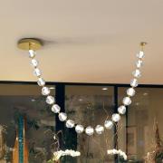 Zaria LED-riippuvalaisin, 21-lamppuinen, kultainen, kirkas, metalli, a...