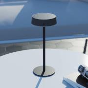 Calex LED-aurinkoakkuinen pöytävalaisin Parma, himmennettävä, musta