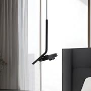 LED-riippuvalaisin Factory, musta, Ø 15 cm, metalli