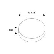 SLV koristerengas Noblo, musta, Ø 5 cm, muovi