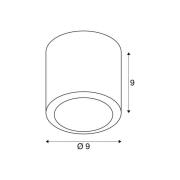 SLV LED-kattovalaisin Oculus, pronssi, 9 cm himmennettävä lämpimään