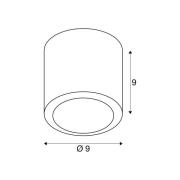 SLV LED-kattovalaisin Oculus, messinkivärinen 9 cm himmennettävä lämpi...