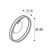 SLV LED-kattovalaisin One, Ø 40 cm, messinkivärinen metalli CCT
