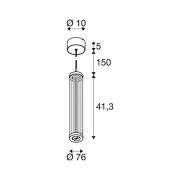 SLV LED-riippuvalaisin Quimera, messinkivärinen, Ø 8 cm, CCT