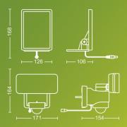 Philips LED-kohdevalaisin ulos Tylus, valkoinen, 5 000 K, anturi