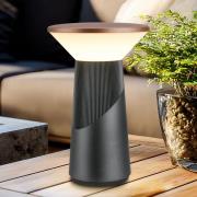 LED-akkukäyttöinen pöytälamppu Pilia, pronssi/antrasiitti, korkeus 24 ...