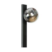 Rumba-seinävalaisin, musta/savuharmaa, lasi/metalli, korkeus 40 cm