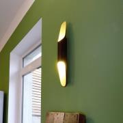 Apodis LED-seinävalaisin, musta/kulta, korkeus 50 cm, metalli himmenne...