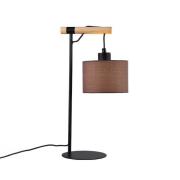 Pöytälamppu Rika, korkeus 46 cm, harmaa/musta, kangas/metalli