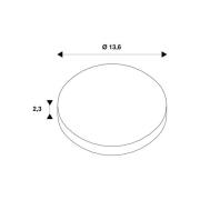 SLV Dekoring Light Eye 150, musta mattapintainen, Ø 14 cm, metalli