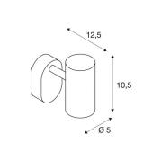 SLV LED-seinäkohdevalaisin Noblo, himmennettävä, musta, 13  cm