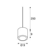 SLV LED-riippuvalaisin Oculus, messinkivärinen Ø 9 cm, himmennettävä l...