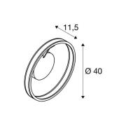 SLV LED-kattovalaisin One, Ø 40 cm, valkoinen, metalli, CCT