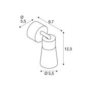 SLV kattovalaisin Puri 2.0 Cone, musta/kulta, Ø 5 cm