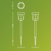 Philips aurinkokäyttöinen LED-valaisin Avery, maakiinnike, musta, IP44