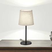 Pöytävalaisin Eve, pellavavarjostin, musta/hiekka