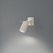 Rengas seinävalaisin, beige, ulkonema 16 cm, teräs