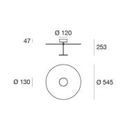 LED-kattovalaisin Stilo_S, valkoinen, Ø 55 cm