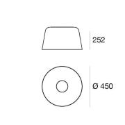 LED-kattovalaisin Delfi_S, valkoinen, Ø 45 cm, metalli