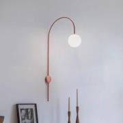 Seinävalaisin Una, metalli, lasi, korallipunainen