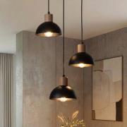 Seco-riippuvalaisin, Ø 30 cm, musta, metalli/puu, 3-valo.