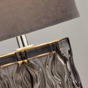 Pöytävalaisin Nyssa, harmaa, tekstiili/metalli, 28 cm, E27