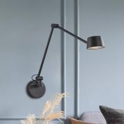 LED-seinävalaisin Savina, musta, ulkonema 92 cm, metalli