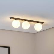 Kattovalaisin Fit, musta/opaali, 3-lamppuinen