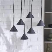 Cono Mini -riippuvalaisin, 6-lamppuinen, musta GU10