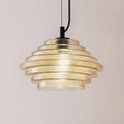 Lindby Orliana riippuvalaisin, Ø 35 cm, keltainen, lasi