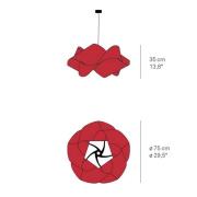 LZF Swirl-riippuvalaisin, luonnon kirsikkapuuta, Ø 75 cm