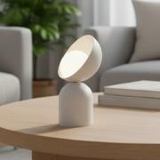 Pöytävalaisin Boto LN1, beige, teräs/lasi, korkeus 31 cm, G9