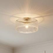 Lucande Meritt kattovalaisin, messinki/kirkas, Ø 40 cm, lasi