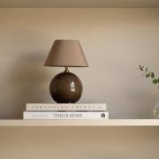 Globen Lighting LED-akkuinen pöytävalaisin Iris 16, ruskea, tekstiili