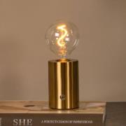 Vivo-akkupöytälamppu, messinkivärinen, korkeus 22 cm, metalli